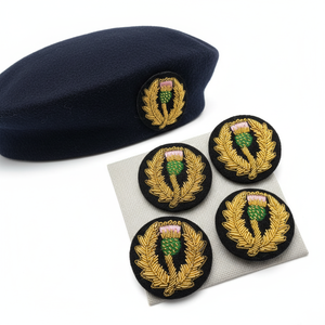 Wholesale 2026 Custom Made High Quality Hand Embroidered Metal Bullion Sew-On Badges New Design Stylish Uniforms - Product Image 2