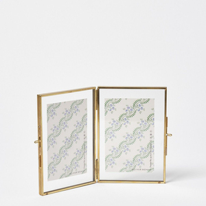 Top Selling Modern Exclusive Metal Glass <b>Gold</b> Finish Single Side <b>Photo</b> <b>Frame</b> Attractive Piece Decorative Wall Jewelry Boxes - Product Image 4