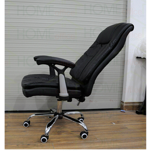 SFGLV2020-Contemporary Design 2-Layer PU Leather Office <b>Chair</b> with Chrome Metal <b>Padded</b> Nesting Swivel Feet Can Be Used Recliner - Product Image 3