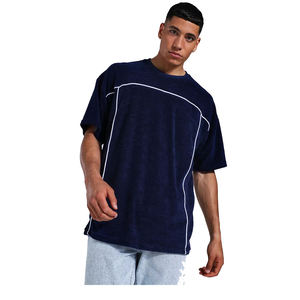 Fait sur mesure nouvelle conception contour couture tendance vers le bas épaule t-shirt hommes femmes, Design Premium OEM t-shirt maille - Product Image 2