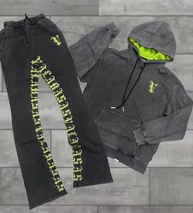 Survêtements de sport d'hiver unisexes en molleton tissé avec logo personnalisé OEM, 100 % coton, séchage rapide, style vintage - Product Image 1