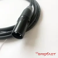 Câbles XLR 3M avec gaine en PVC, blindage tressé, coque en alliage de zinc noir plaqué, diamètre extérieur 6 mm, applications microphone, stock SREXACT