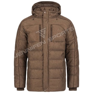 Chaqueta de Caza de Invierno Acolchada de Lana 100% Ligera de Alta Calidad con Cuello Alto y Cierre de Cremallera, Diseño Personalizable - Product Image 1