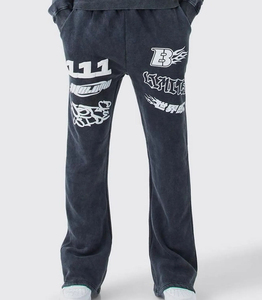 Al por mayor OEM mejores fabricantes última moda hombres Slim Fit chándales personalizados de alta calidad en relieve francés Terry hombres chándales - Product Image 6