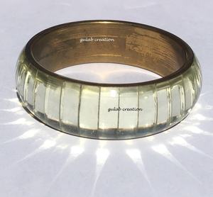 Bracelet en laiton miroir fabriqué à la main Bijoux ethniques traditionnels avec incrustation réfléchissante pour la mode féminine et les vêtements de fête - Product Image 1