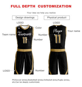 Vêtements de sport de basket-ball personnalisables pour hommes Maillot en maille imprimé avec logo de l'équipe Uniforme de basket-ball en stock service OEM - Product Image 2