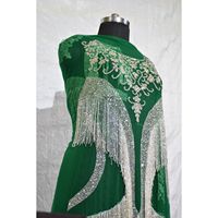 Tissu en dentelle perlée blanc fait main de luxe, travail de perlage, vêtements indiens et pakistanais, robe de mariée, panneau avant et arrière, vente en gros en Inde