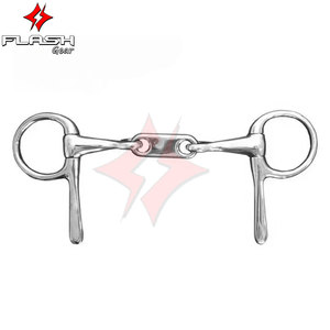 Por encargo de alta calidad suelta anillo Snaffle conducción caballo Bit calzones de acero inoxidable occidental holandés Gag Bit alemán plata - Product Image 4
