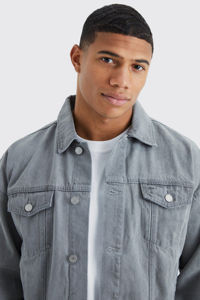 Veste courte en jean pour homme, sur mesure, bleu uni, élégante, décontractée, vêtement d'extérieur tendance, OEM, prix de gros bas - Product Image 6