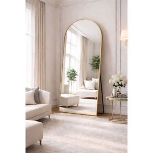 Miroir arqué doré 65x170cm, élégant, moderne, luxueux, miroir sur toute la longueur encadré pour la décoration du salon et de la salle de bain par Smartspace - Product Image 4