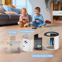 Nouvelle innovation 2026 : Purificateur d'air robot IA avec veilleuse, projecteur d'étoiles galactiques, compagnon émotionnel pour la chambre des enfants et de la famille