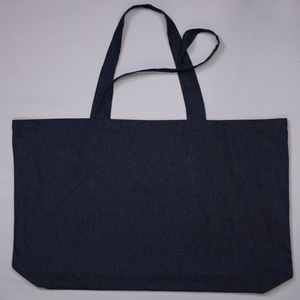 100% Organic Cotton <b>Tote</b> <b>Bag</b> Large Capacity Eco-Friendly Reusable Hand Length Handle Zipper Closure Letter Pattern Shopping - Product Image 1