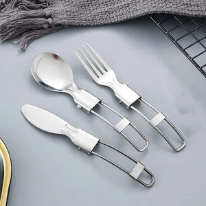 Ensemble de couverts en acier inoxydable gris élégant avec finition polie pour restaurants mariages élégants avec fourchettes à couverts - Product Image 1