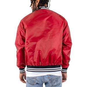 Chaqueta universitaria de cuero de calidad superior Chaqueta de béisbol universitaria de satén cómoda Característica impermeable Estilo de invierno Piel al por mayor - Product Image 2