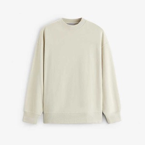 Custom Crew Neck Sweatshirt 100% Cotton <b>Men's</b> Oversized Drop Shoulder Streetwear Rib Crewneck <b>Pullover</b> Sweatshirt for <b>Men</b> - Product Image 5