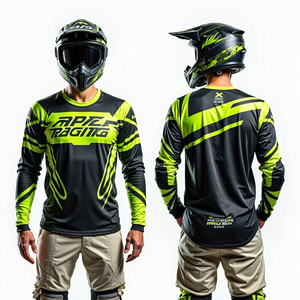 Camiseta personalizada de Motocross para hombre, camisa de carreras de manga larga, equipo de carreras de moto, ropa transpirable para montar en moto - Product Image 2