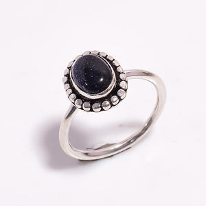 Bague fine classique en argent sterling 925 avec diamant ovale en pierre précieuse Sun Sitara pour cadeau de fête d'anniversaire de fiançailles de mariage - Product Image 1