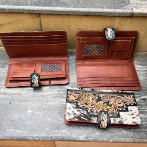 กระเป๋าคลัทช์อัจฉริยะที่ดีที่สุดเท่าที่เคยมีมาดีไซน์เนอร์กระเป๋าเงินแบบถือลายดอกไม้แบบวินเทจใช้บัตรเครดิตกระเป๋าสตางค์หนังเงินสด - Product Image 4