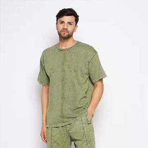 T-shirts pour hommes en coton léger à épaules tombantes Slim Fit Loose Fit Styles Col Impression personnalisée Motif Doff Style T-Shirt pour hommes - Product Image 1