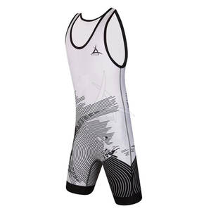 Combinaison de lutte personnalisée respirante de haute qualité à séchage rapide écologique en spandex/polyester pour hommes adultes, vêtements de sport imprimés - Product Image 4