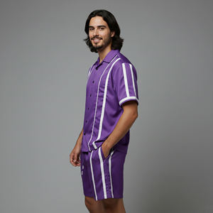 Zip Up Nylon <b>Jacket</b> <b>Shorts</b> Two Piece Sportswear Gym Running Outfit OEM Streetwear <b>Men</b> Windbreaker Tracksuit <b>Short</b> Set - Product Image 4