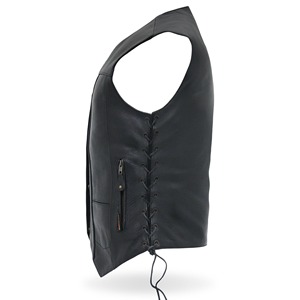 MONO RIDER Men's <b>Black</b> Motorcycle 'Ten Pocket' Canvas Biker <b>Vest</b>-Waterproof Breathable Winter Outerwear - Product Image 4