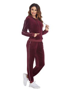 Chándal de moda para damas Último diseño Trajes de chándal de dos piezas sudaderas con capucha y pantalones para mujeres - Product Image 4
