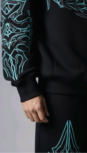 Conjunto de Chándal Personalizado Unisex de Invierno para Calle, Estampado y Transpirable, con Sudadera con Capucha y Pantalones Jogger Apilados 100% - Product Image 6