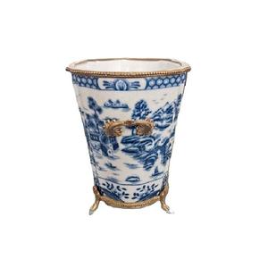 ถังขยะเหล็กพิมพ์ด้วยมือแบบพรีเมี่ยม & วินเทจพร้อมโครงสร้างแข็งแรงโค้งปรับขนาดรูปร่างและสีได้ตามต้องการ - Product Image 1