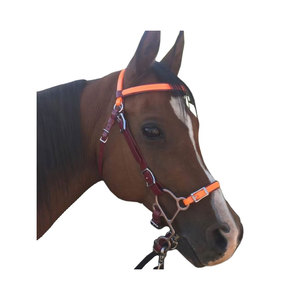 Brida de PVC de caballo inglés ecuestre al por mayor de alta calidad, accesorios personalizados de varios colores de cuero genuino - Product Image 1