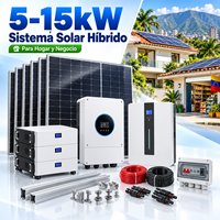 Système solaire hybride avec batterie LiFePO4 5-15kW, contrôleur MPPT, protection IP66, garantie 10 ans pour usage domestique et commercial