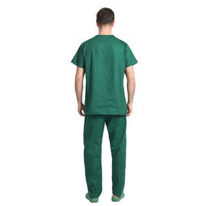 Uniforme Médico de Sarga de Spandex/Poliéster de Alta Calidad, Diseño Personalizable, Traje de Médico y Enfermera para Hombre, Tejido Elástico - Product Image 3