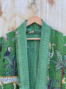 แจ็คเก็ตผ้าฝ้ายบุนวมวินเทจของผู้หญิงเสื้อโค้ทไซส์ใหญ่พิเศษปักลายแบบกลับด้านได้ - Product Image 5