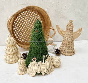 Handwoven Rattan Ball Xmas Hanging Charms <b>Ornaments</b>, Christmas Tree Rattan <b>Ornaments</b> | New Home Decorations - Product Image 2