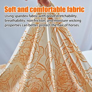 खिंचाव स्पैन्डेक्स पूर्ण-शरीर घोड़े की शीट जिपर हुड और पेट लपेटें आराम घोड़े की पतली पूर्ण शरीर 56-65 इंच सफेद l - Product Image 3