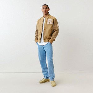 Venta al por mayor de chaquetas con logotipo personalizado para hombre, chaqueta de béisbol informal, abrigo con letras, chaquetas universitarias de algodón unisex - Product Image 2