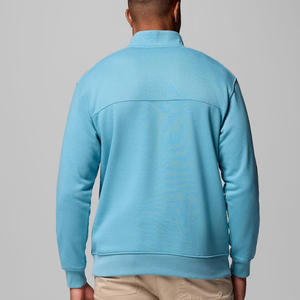 Sweat-shirt pour homme à manches longues avec col montant et fermeture éclair, tissu en coton/polyester pour une coupe décontractée, service OEM, vente en gros - Product Image 6