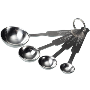 Cuillères doseuses en acier inoxydable (1,25 ml, 2,5 ml, 5 ml, 15 ml) pour liquides alimentaires et chimiques, usage en laboratoire - Burkle GmbH - Product Image 1