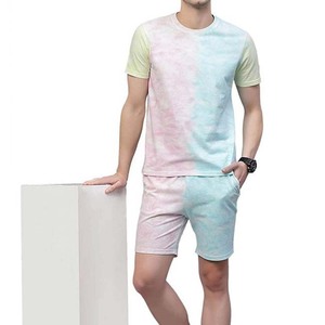 Ropa de hombre personalizada Slim Fit Twin Sets Camisetas y pantalones cortos Nuevo diseño 100% Algodón Sublimación Custom Made Men High Street - Product Image 4