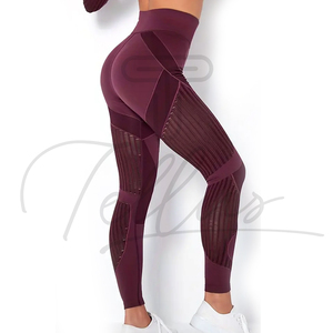 Leggings de Yoga de Cintura Alta hasta el Tobillo para Mujer, Estilo Moderno, Sólidos, Cómodos, Transpirables, de Spandex/Nailon, con Efecto Push-Up - Product Image 5