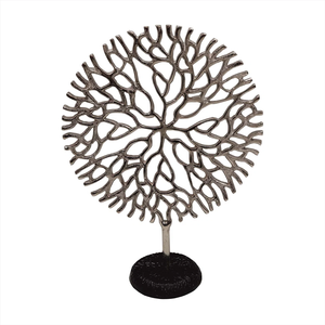 Escultura de Metal de aluminio con acabado plateado de forma Irregular, precio al por mayor, uso de decoración de oficina y hogar para restaurantes, hoteles - Product Image 4