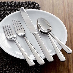 Nuevo y único restaurante de lujo de acero inoxidable Plata Mate pulido Wrough ramita diseño mango cuchara cuchillo y tenedor juego de cubiertos - Product Image 3