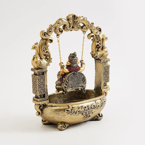 Inde seigneur Ganesha Murti Jhula Art déco décoratif religieux pièce maîtresse pour la décoration intérieure Pooja chambre Temple maison réchauffement cadeau - Product Image 2