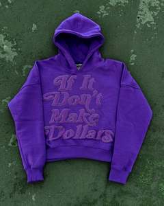 100% coton lourd haut de gamme Designer Hoodie taille XL avec rétro bouffée et lettre impression motif lavage à l'acide 3D Techniques de broderie - Product Image 1