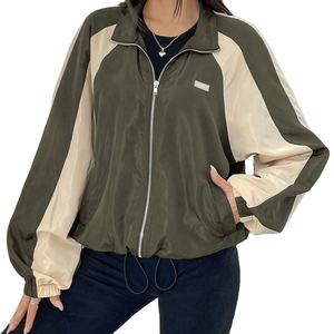 Chaqueta cortavientos transpirable impermeable de tendencia para mujer Clima frío con perlas y Personalización completa - Product Image 1