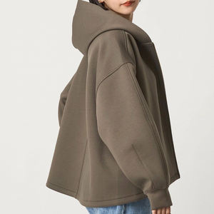 Sweat-shirts à capuche zippés en molleton épais 100 % coton, personnalisables avec logo, grande taille, tendance 2026 pour femme – Qualité supérieure - Product Image 6