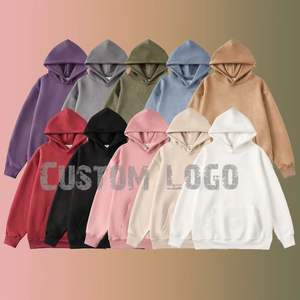 Pull à capuche sans ficelle en polyester et coton épais de haute qualité, sweat à capuche surdimensionné unisexe personnalisé à la mode pour hommes - Product Image 2