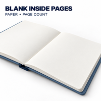 Carnet A5 personnalisé LABON à couverture rigide en tissu bicolore, logo gaufré, pages vierges, avec bande de maintien, journal OEM, fabrication en usine