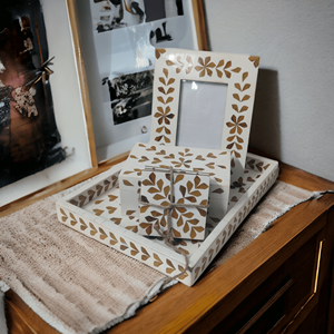 Custom Brown White Set 4 Tea Coffee Cups Hand-Crafted <b>Resin</b> Inlay MDF Coasters Home Dining Table Holiday Gift <b>Sculpture</b> Painting - Product Image 6