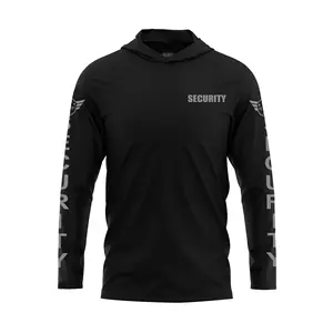Sudaderas de seguridad de gran tamaño de alta calidad unisex, uniforme de personal de oficina con capucha y estampado de logotipo personalizado para uso de guardia de invierno, venta al por mayor - Product Image 1